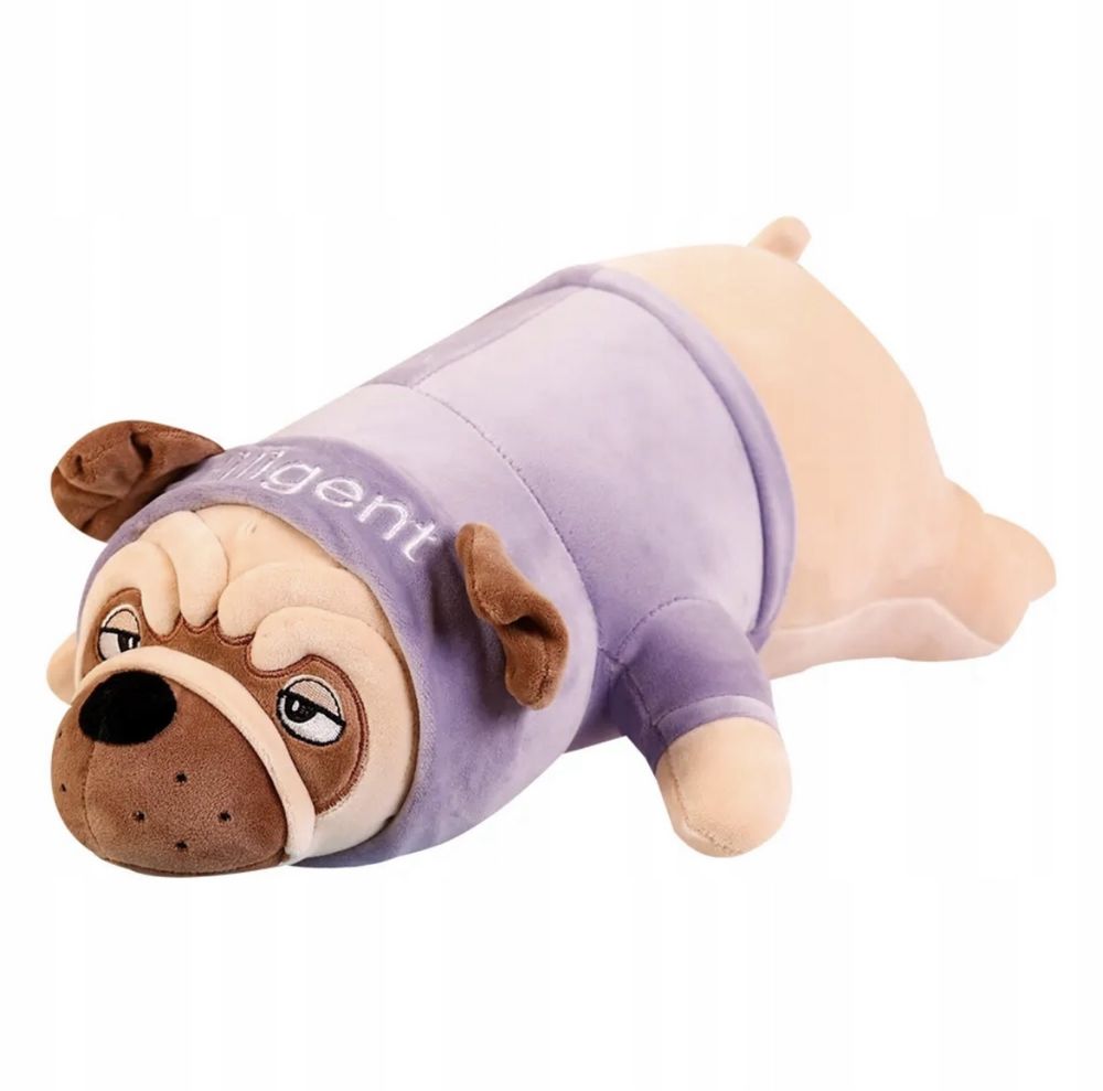 Maskotka pies bulldog 50cm 50 duża duży nowa miś pluszak mops w bluzie
