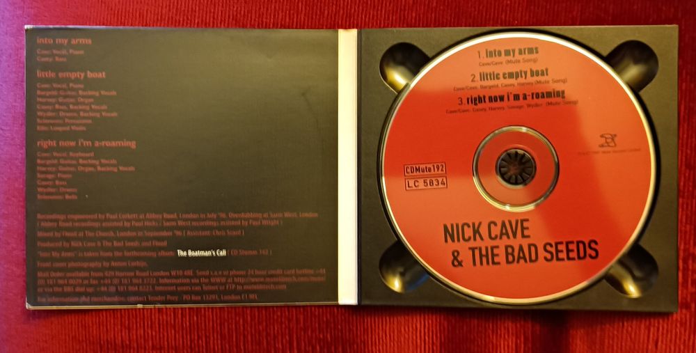 Nick Cave "Into my arms" CD single digipack 1997 RARO