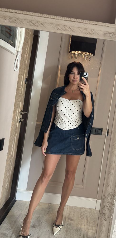 Сет костюм zara юбка и куртка