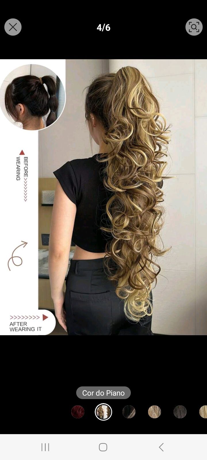 Rabo de cavalo  com fibra