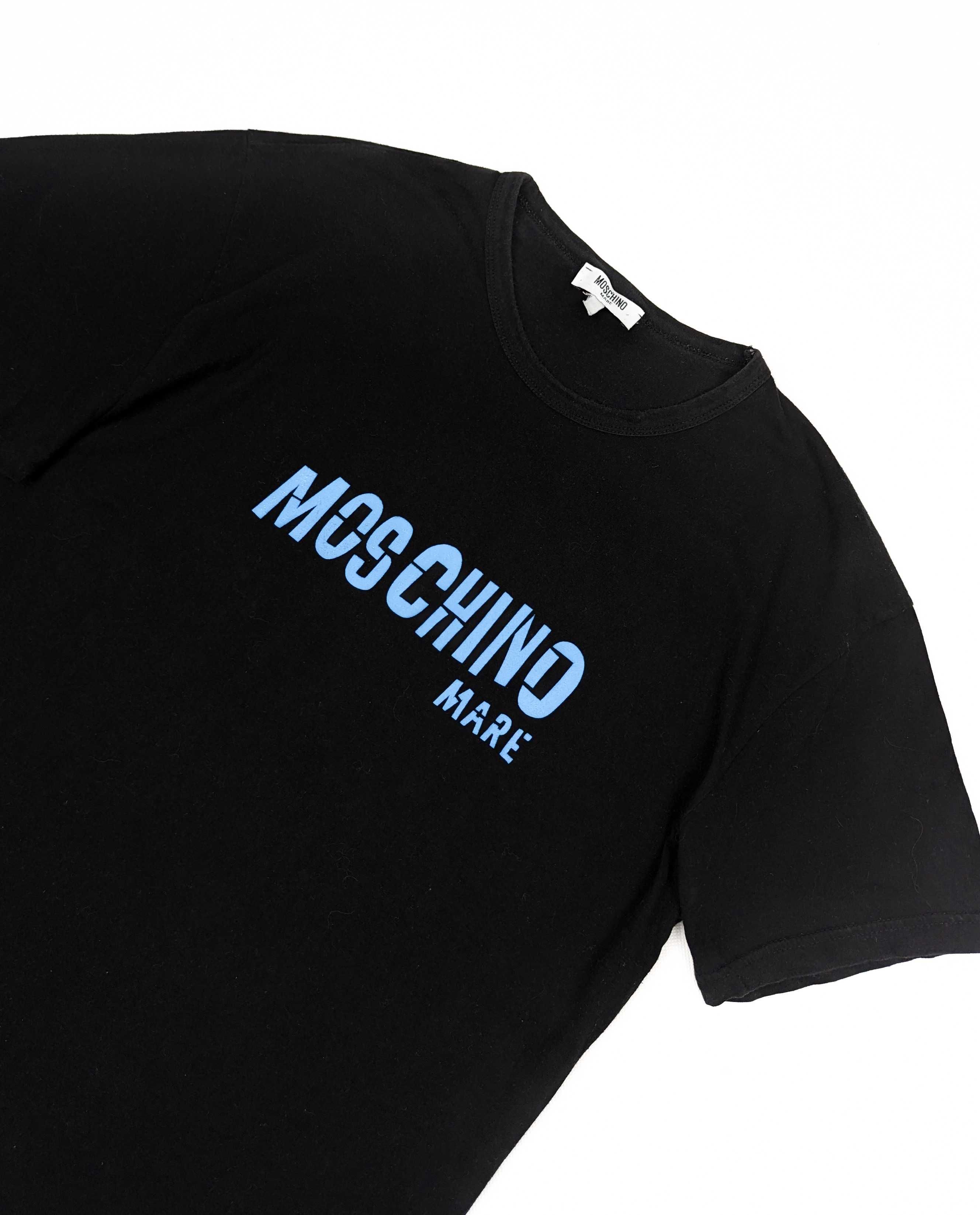 Moschino czarna koszulka t-shirt M logo