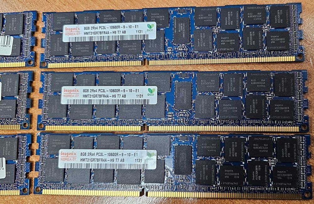 6x Pamięć Hynix 8GB 2Rx4 PC3L-10600R 9-10-E1  Serwerowa 48GB Razem