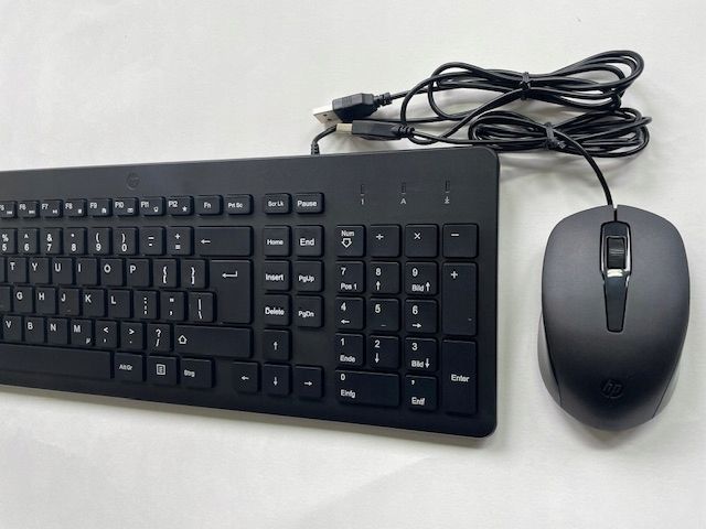 zestaw przewodowy klawiatura i mysz hp 150 czarny qwerty opis
