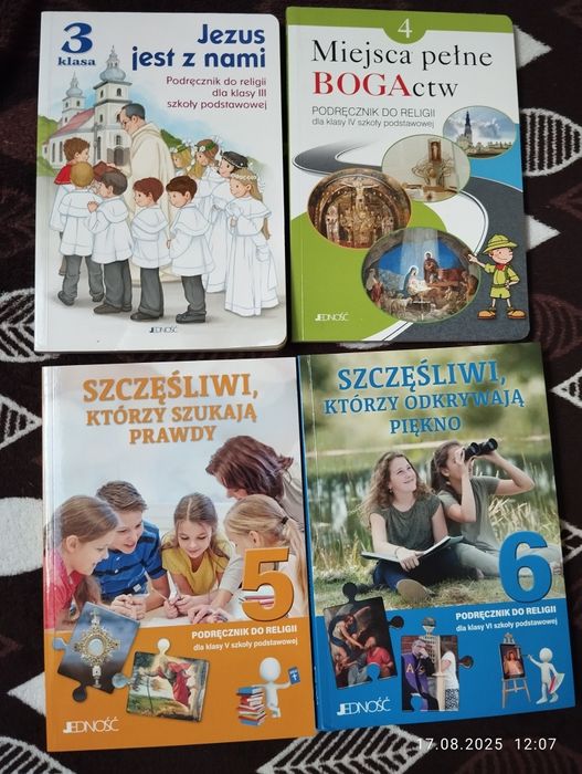 Książki do Religii szkoła podstawowa, klasa 3-5. Wyd. Jedność.