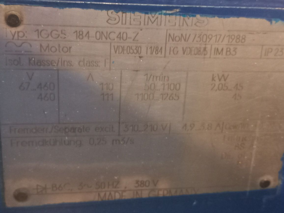 Silnik prądu stałego DC  45kW 1gg5184