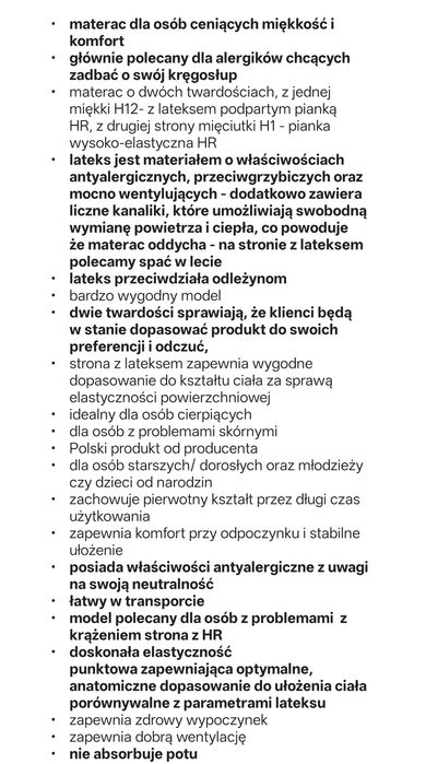 Materac 110x200 prawie jak nowy