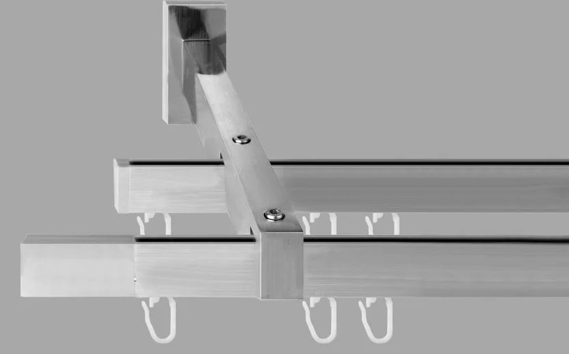Карниз металевий для штор СКАРЛАЙН(SQUARE LINE) 150 см, карниз Hi-Tech