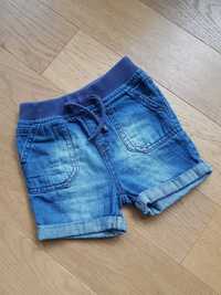 Krótkie spodenki jeans  rozm 86/92