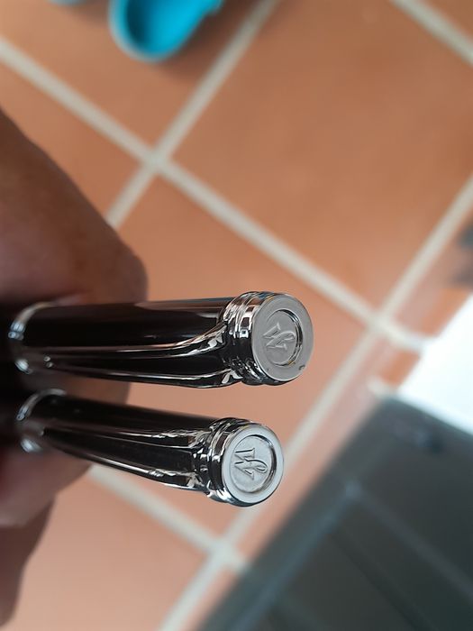 Conj. Canetas Waterman Harmonie preto e platina