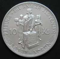 Słowacja 10 koron 1944 - książę Pribina - srebro
