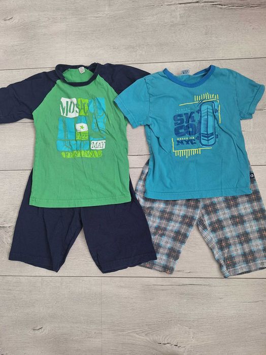 Piżama chłopięca, krótki rękaw, rozmiar 122, 2szt