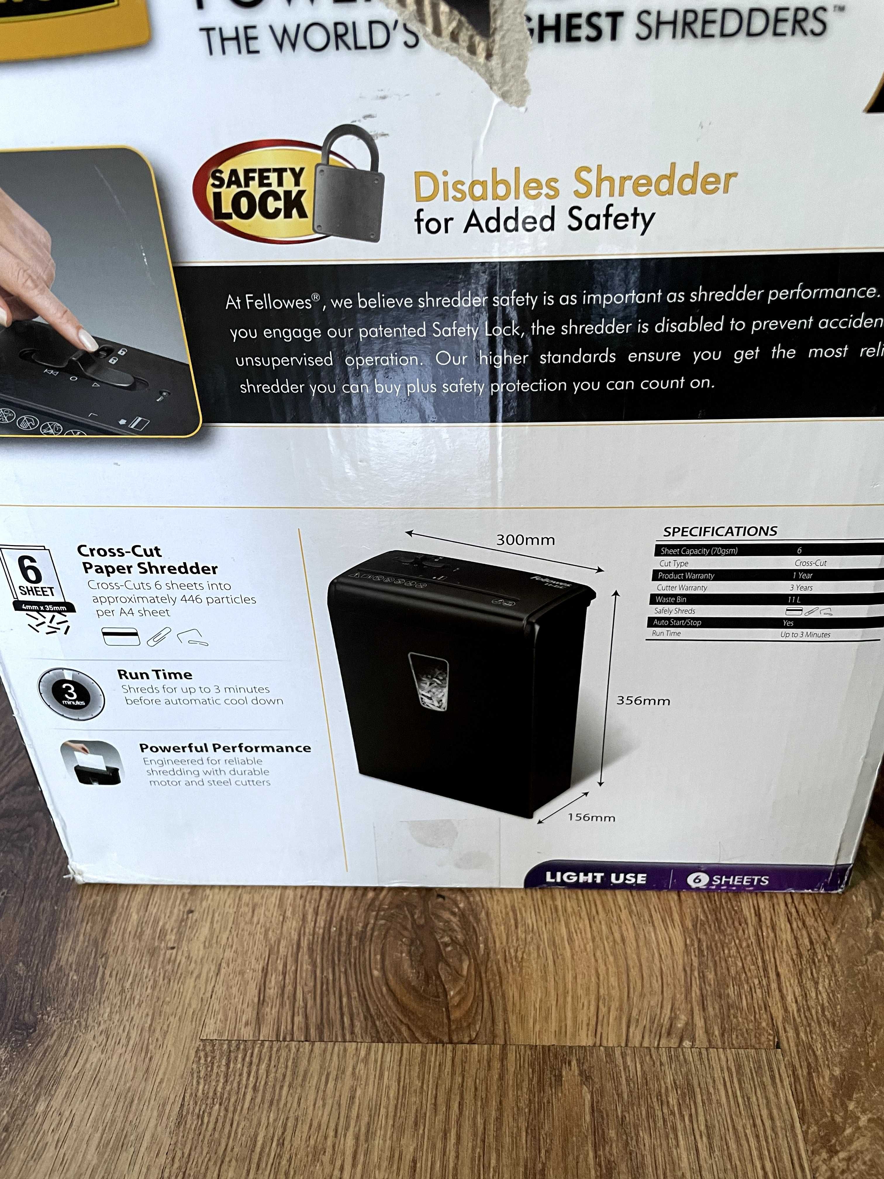 Niszczarka papieru dokumentów FELLOWES H-6C Odbierz taniej osobiście