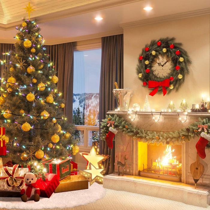 Dywanik Ozdobny pod Choinkę Sztuczne Futro Biała 150 cm