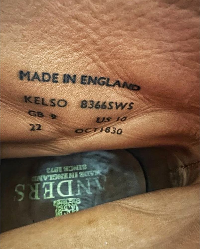 Чоловічі коричневі замшеві черевики дербі Sanders Kelso 9 UK