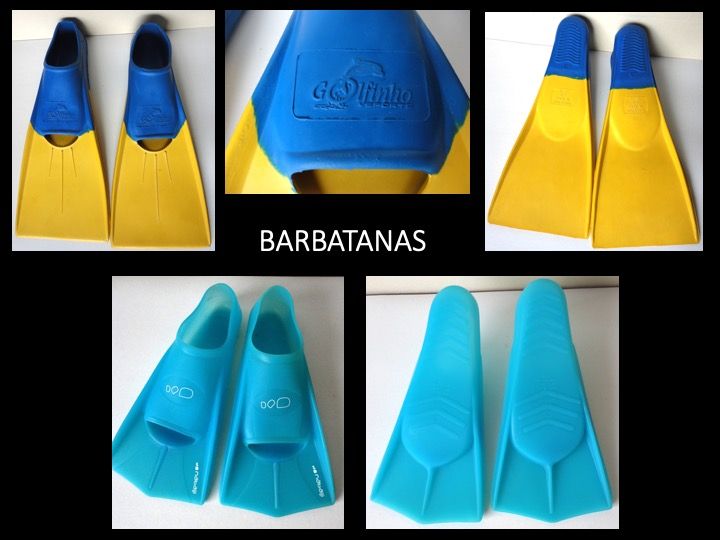 Tocas / barbatanas / snorkel / hand paddles