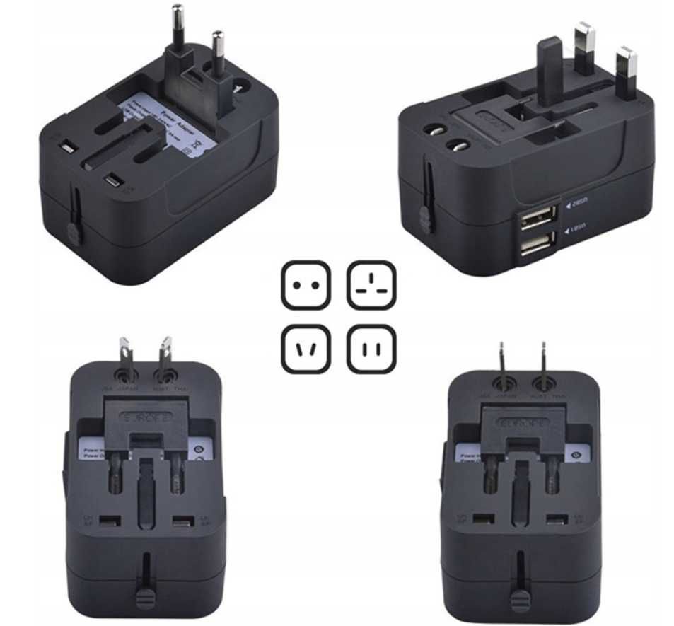 Przejściówka Świat Adapter Gniazdka USA UK EU USB