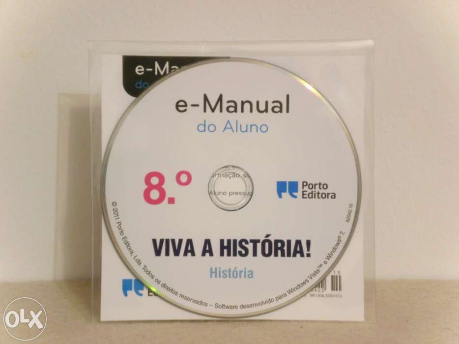CD's de apoio escolar / manuais interativos 8.º ano