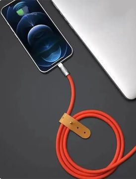 Силіконовий кабель для iPhone lightninlg 1 метр, СИНІЙ