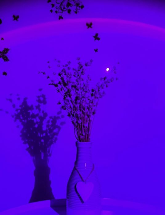 Настільна лампа - проектор юсб різнокольрова неонова