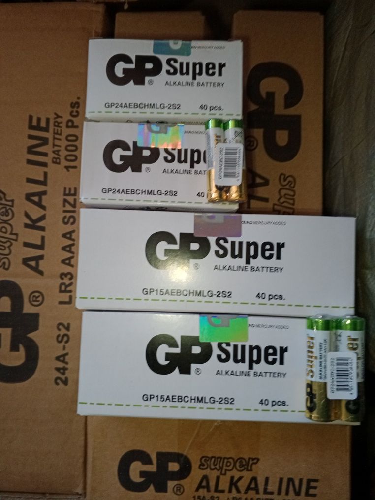 Батарейки GP Super Alkaline AAА минипальчик  АА пальчик
