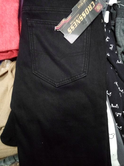 Джинсы теплые черные