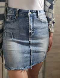 Dżinsowa spódnica S jeansowa spódnica 36 na lato spódniczka