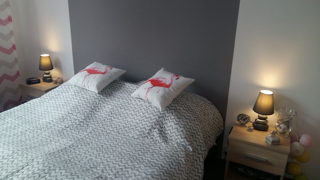 Szafka nocna 2szt +lampa nocna 2szt