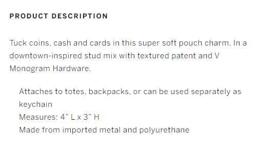 Porta cartões / Soft Card Case Keychain Charm | Victoria's Secret