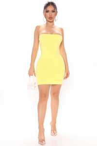 Сукня міні жовта FashionNova Danielle Double Lined Mini Dress Yellow S