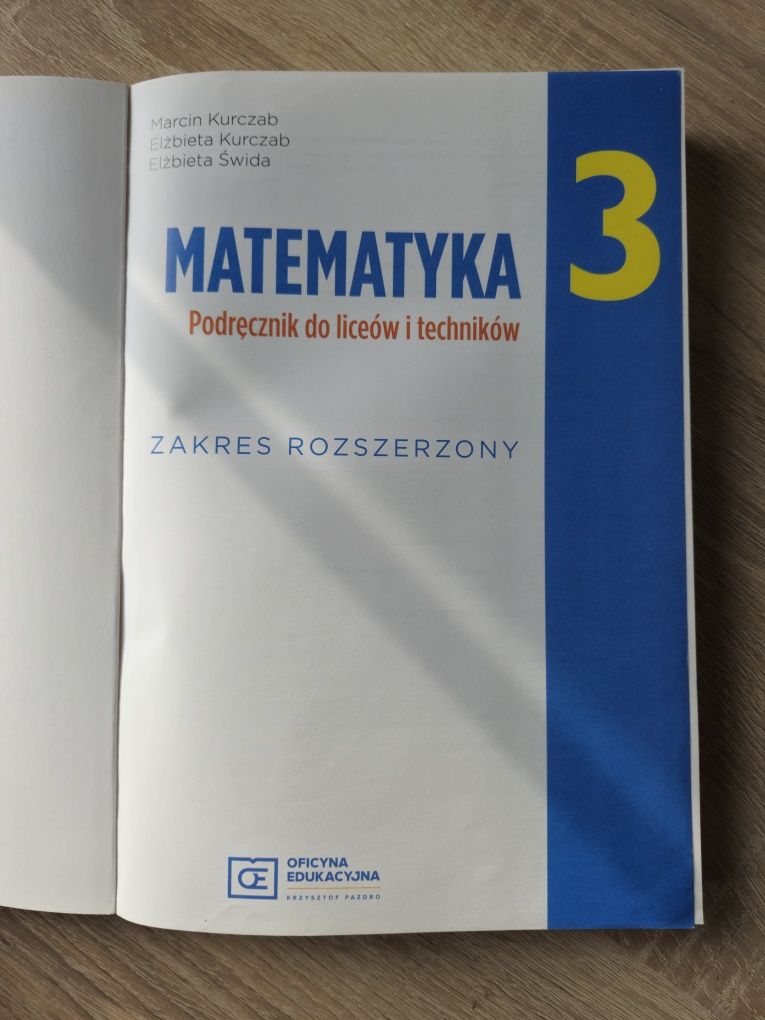 Podręcznik Matematyka 3 Zakres rozszerzony