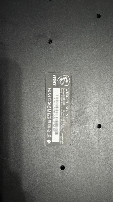 MSI Vigor GK20 UA клавиатура