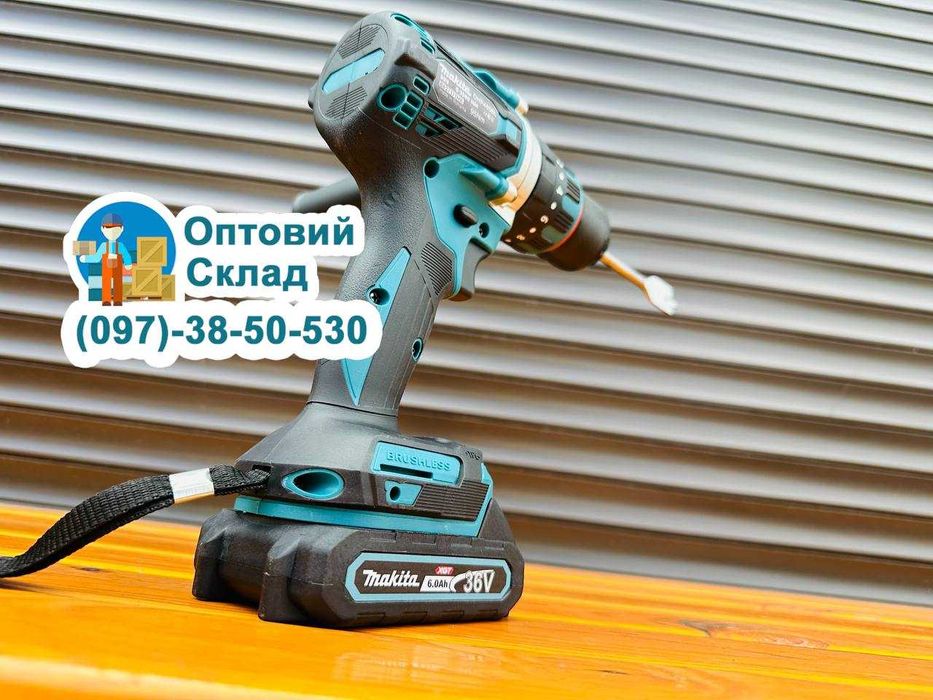 Якісний Безщітковий Шуруповерт Макита DHP485 XGT на Акамуляторі 36V/6A