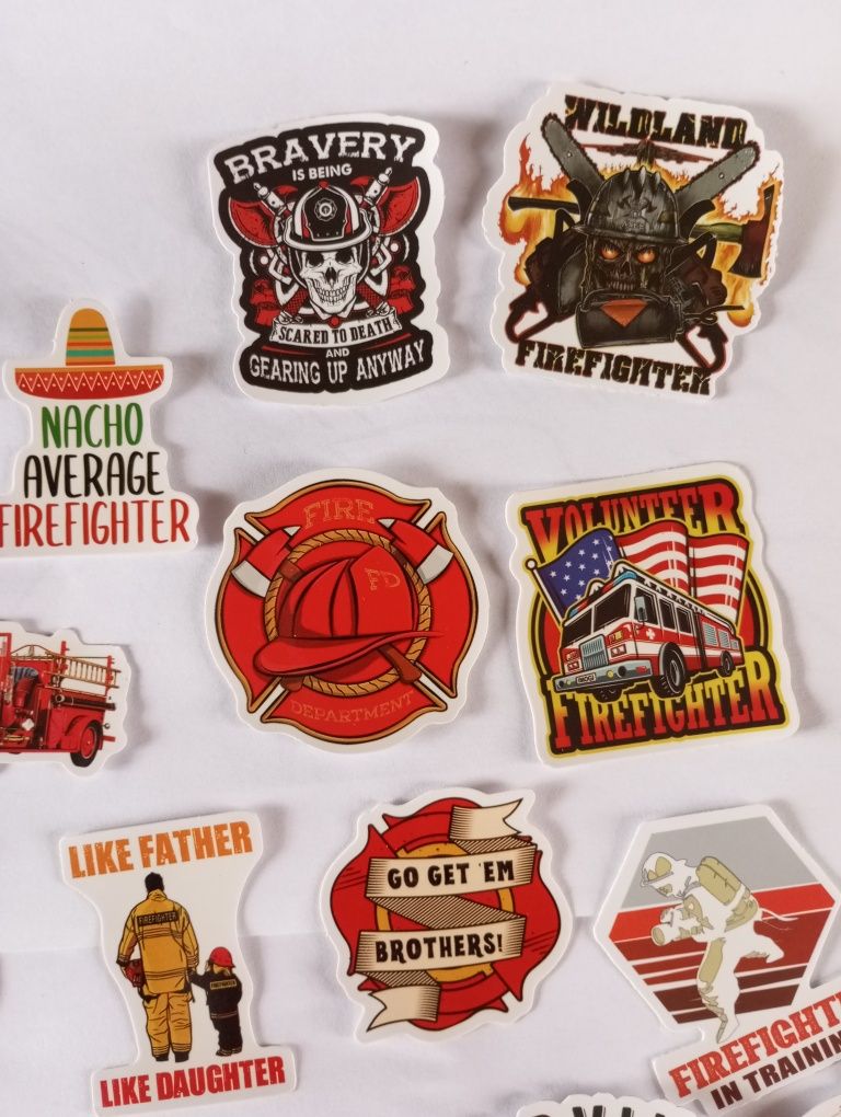 25 autocolantes de bombeiros