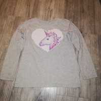 Bluzka t shirt zmieniająca w cekiny pony rozm 128, 134