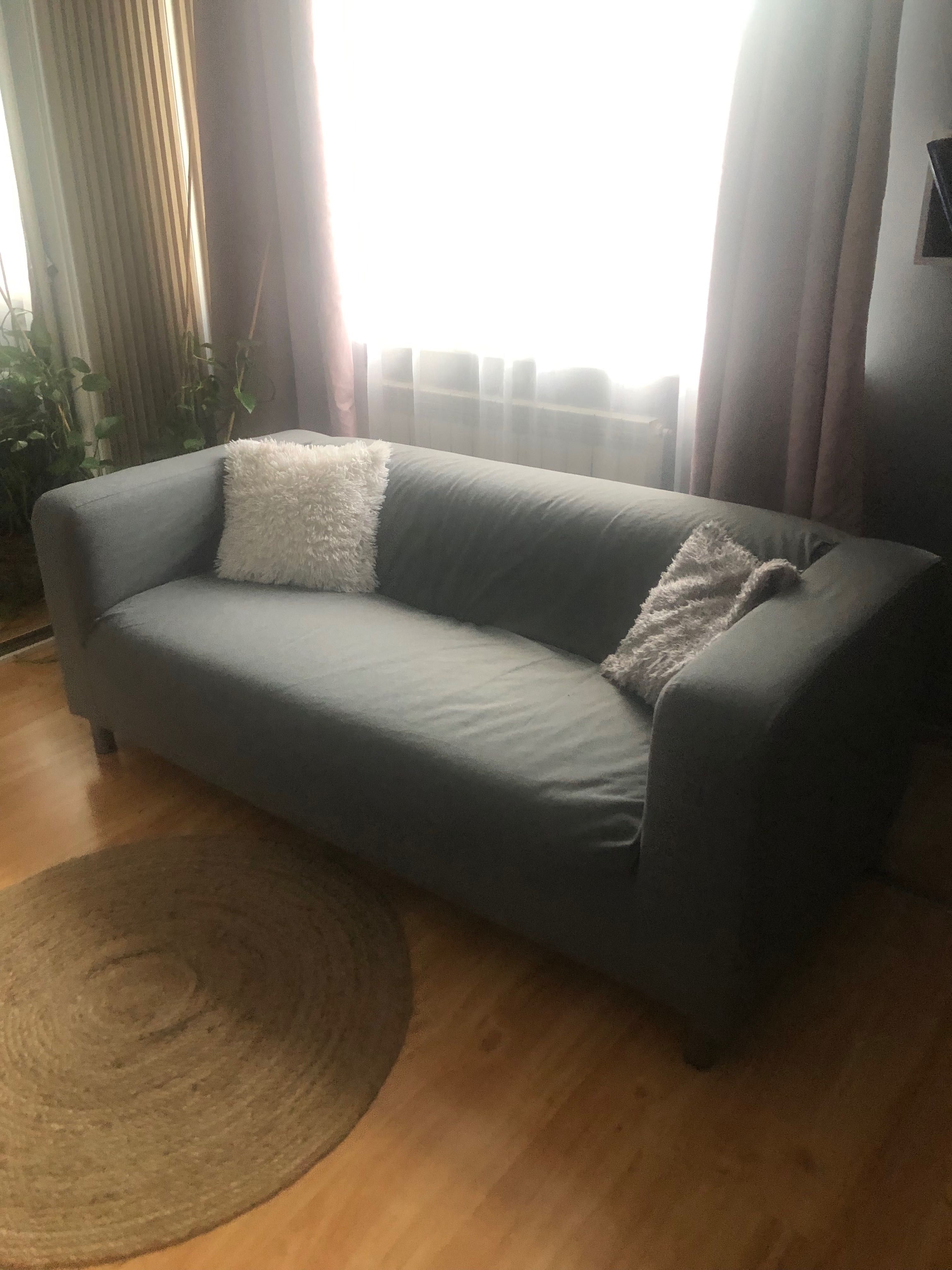 Sofa kanapa ikea  Klippan popielata