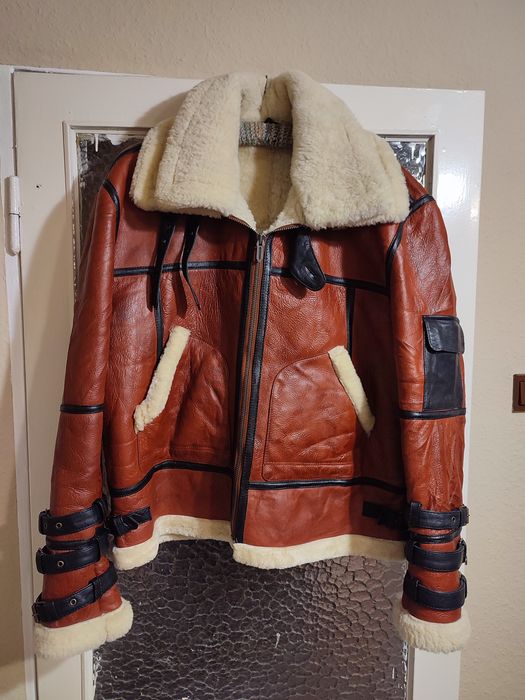 Kożuch, pilotka, bomberka, kurtka z naturalnej skóry owczej