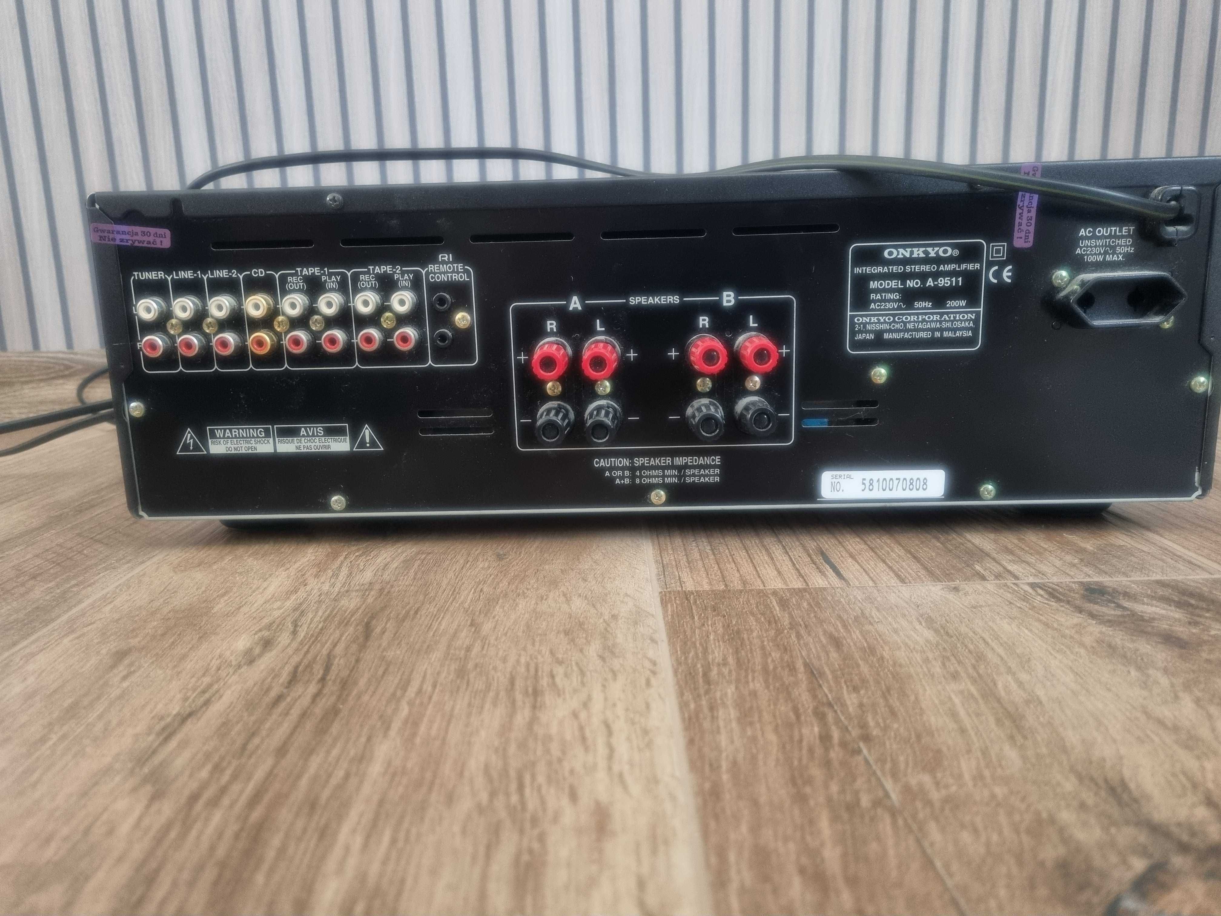 OKAZJA Wzmacniacz stereo integra 4ohm 8ohm Onkyo a 9511 mega brzmienie