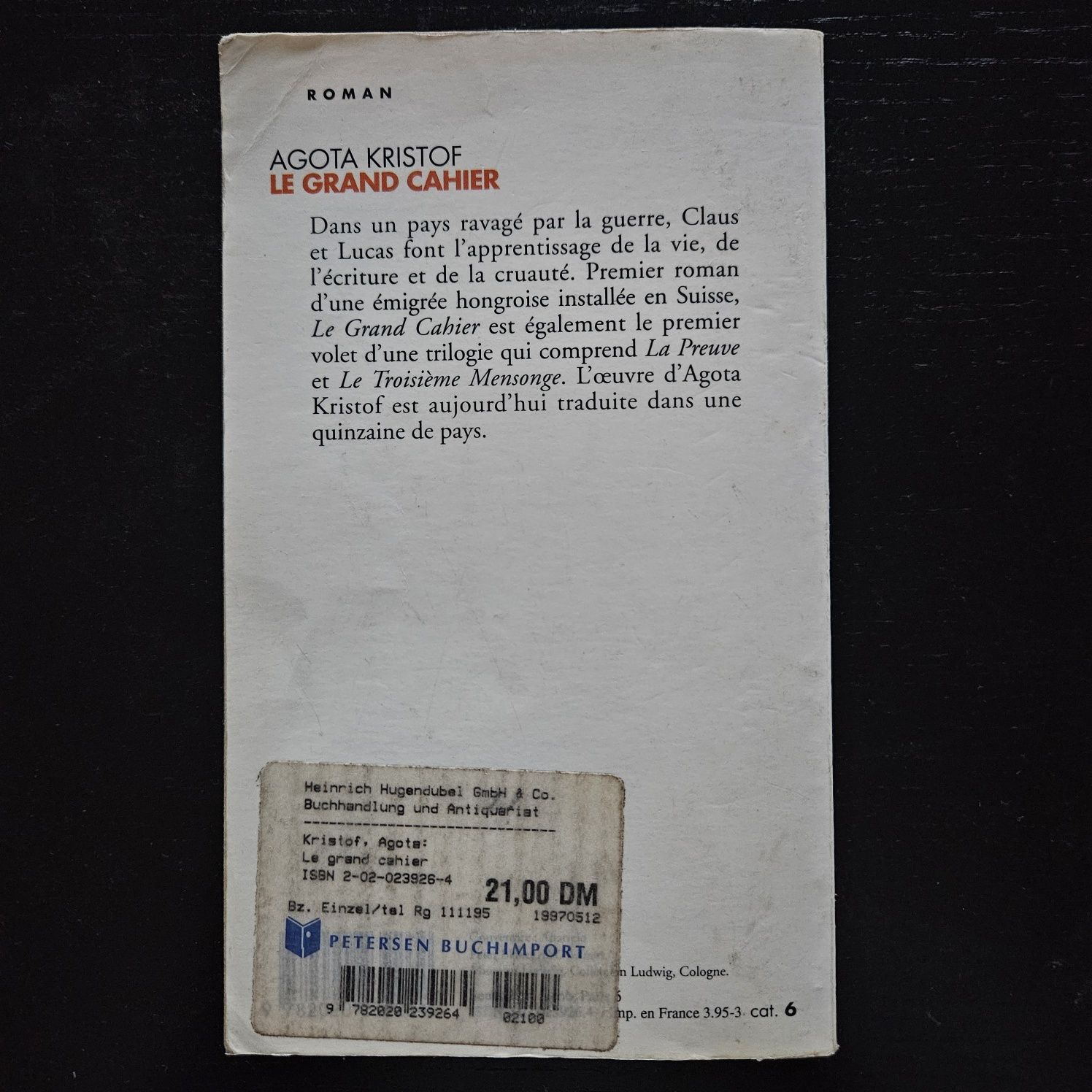 książka Agota Kristof - Le grand cahier