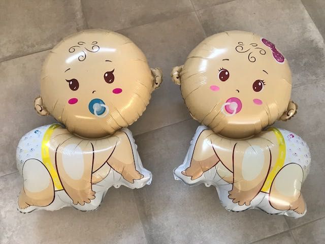 Balões Rosa e Azul Baby Shower / Chá de Revelação Bebé