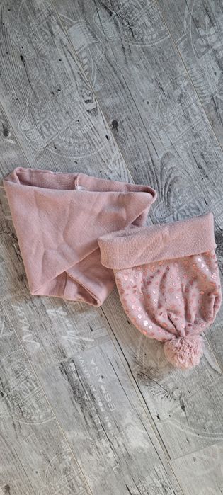 Czapka i komin rękawiczki H&M rozm. 110