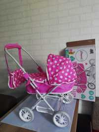 Wózek dla Lalek Różowy dla Dzieci DOLLY TOTS Cutie na kółkach wozek
