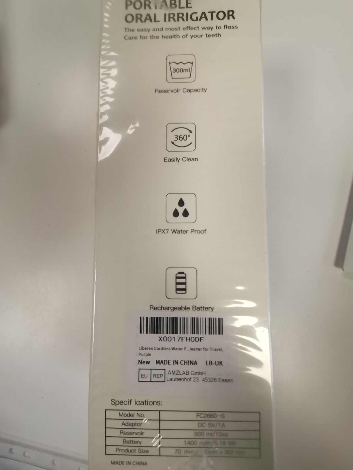 Irygator OLED LIBEREX FC2660 fioletowy