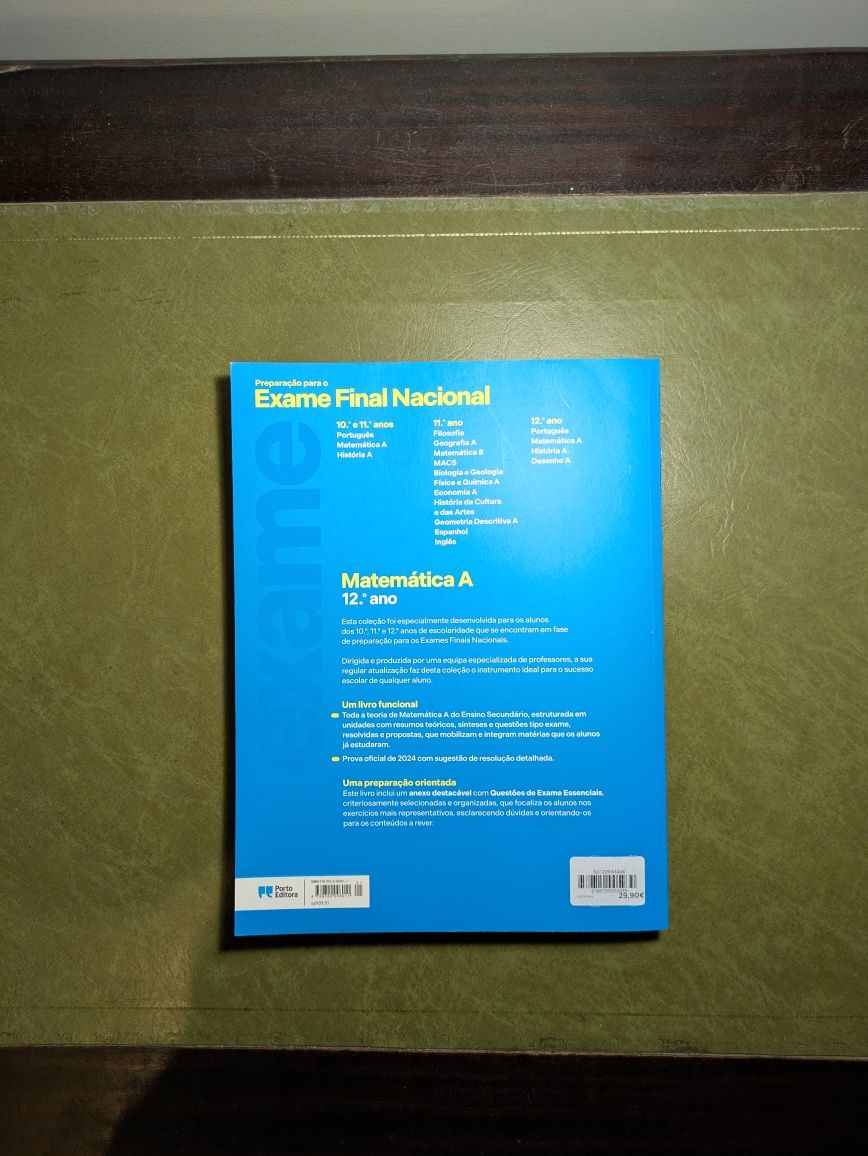Manual de preparação para o exame de matemática Porto Editora