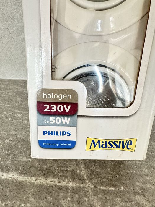 Oprawy sufitowe/ halogeny 230v. 3x50W NOWE