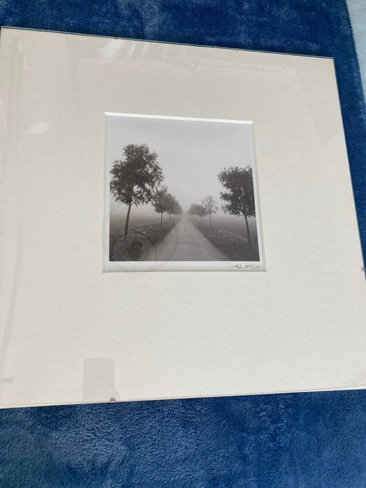 Quadro com foto a preto e branco