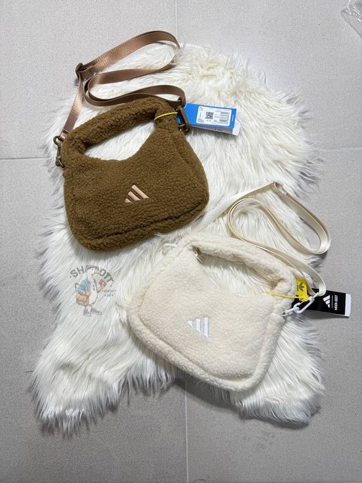 Жіноча сумка АДІДАС женская сумка адидас плюшевая Adidas плюшева зима