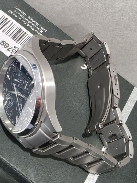 Jak Nowy Zegarek Citizen Eco Drive Szafir Titanium CA0650-82L Komplet