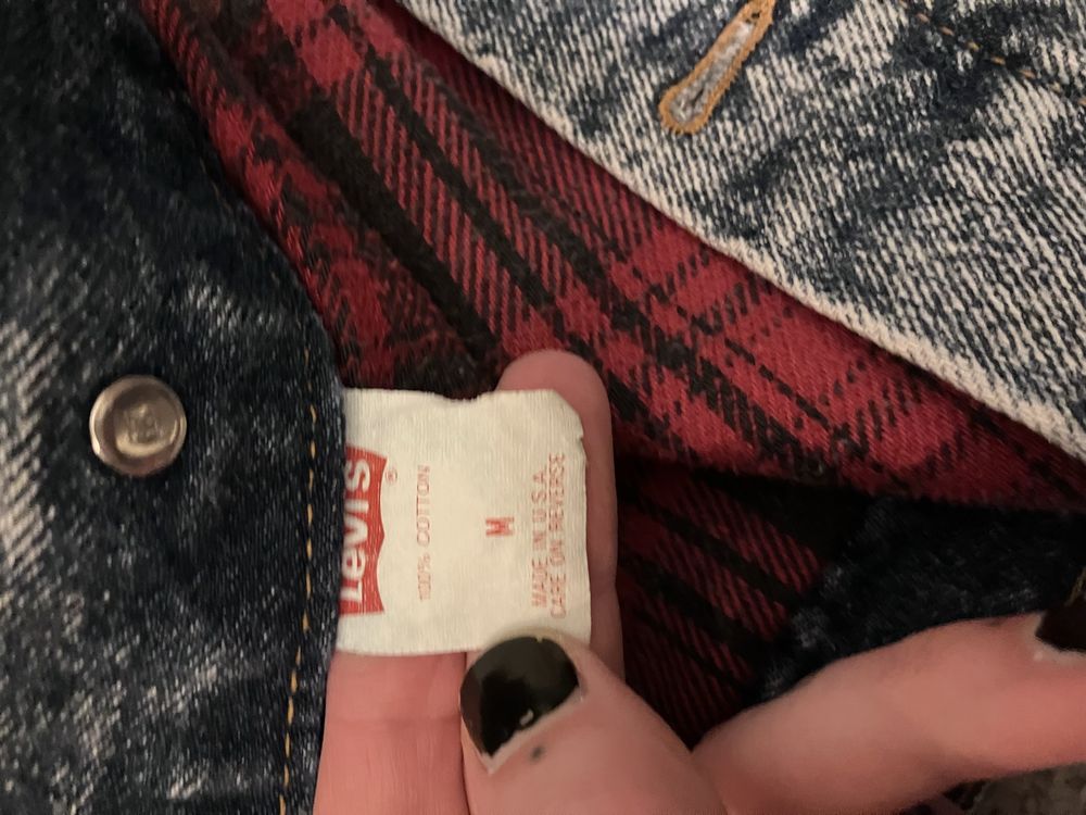 Casaco de Ganga Levi’s forrado, Made in USA (Vintage Anos 80)