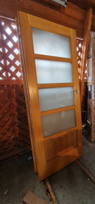 Drzwi dębowe wewnętrzne 80 Prawe drewniane dębowe