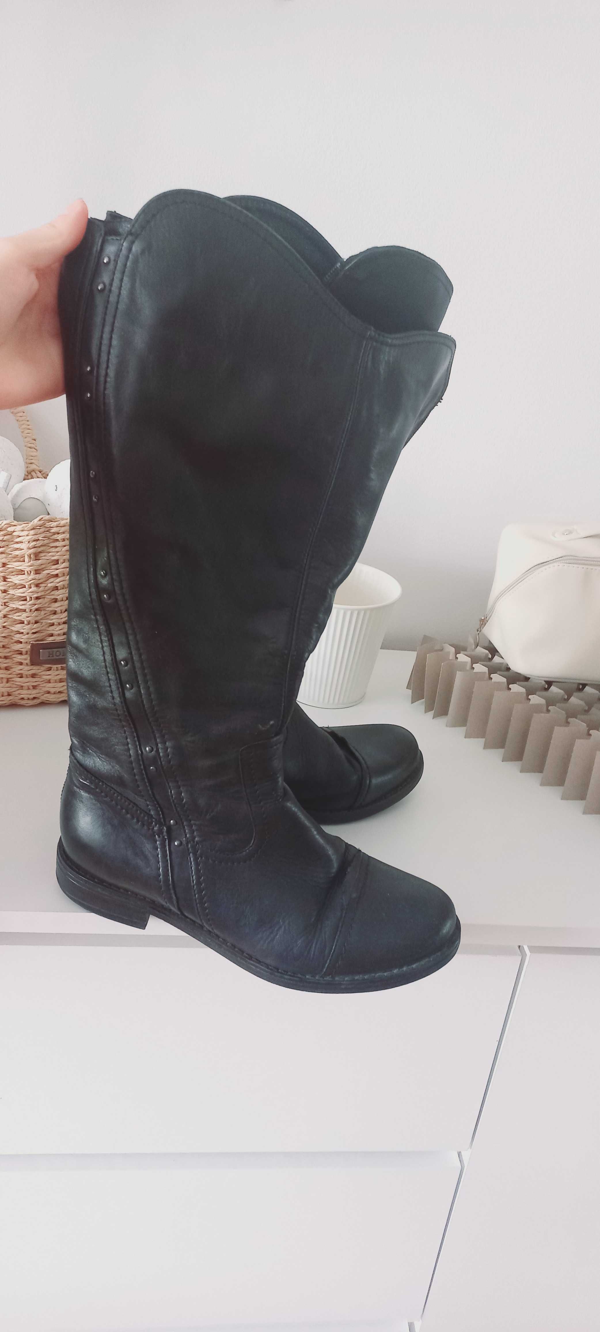 Buty zimowe skórzane 37